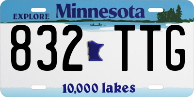MN license plate 832TTG
