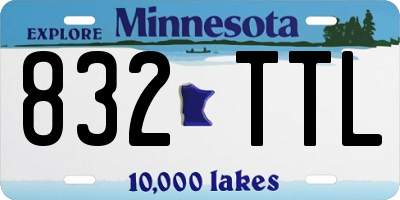 MN license plate 832TTL
