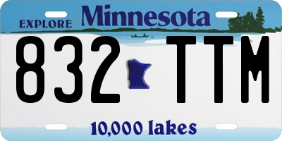 MN license plate 832TTM
