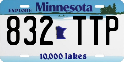 MN license plate 832TTP