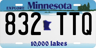 MN license plate 832TTQ