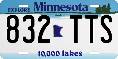 MN license plate 832TTS