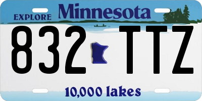 MN license plate 832TTZ