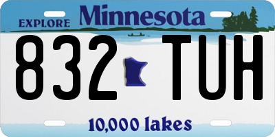 MN license plate 832TUH