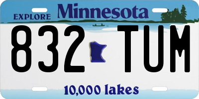 MN license plate 832TUM
