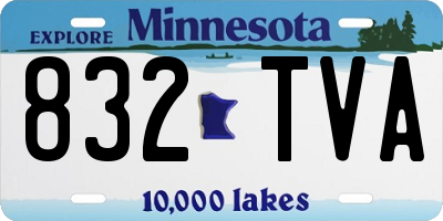 MN license plate 832TVA