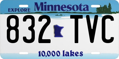 MN license plate 832TVC