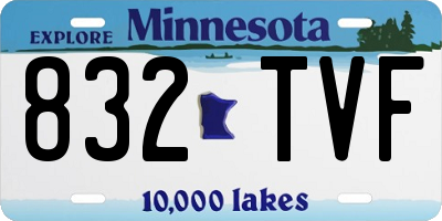 MN license plate 832TVF