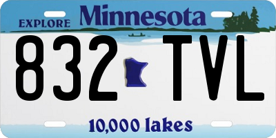 MN license plate 832TVL