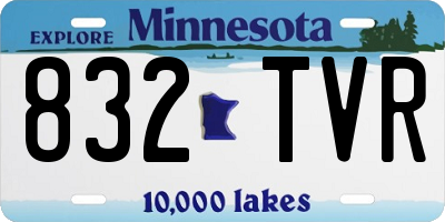 MN license plate 832TVR