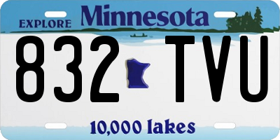 MN license plate 832TVU