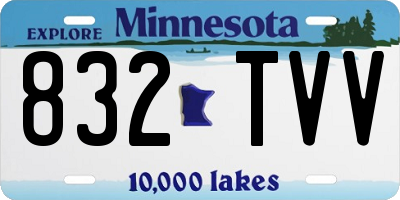 MN license plate 832TVV