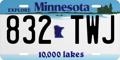 MN license plate 832TWJ
