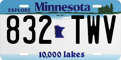 MN license plate 832TWV