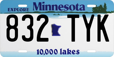 MN license plate 832TYK