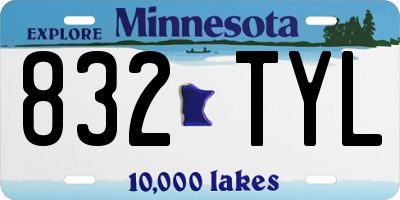 MN license plate 832TYL