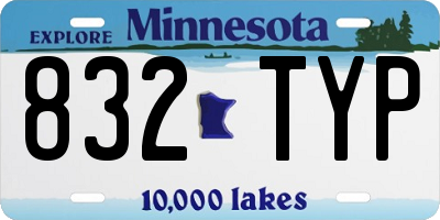 MN license plate 832TYP