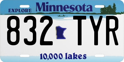MN license plate 832TYR