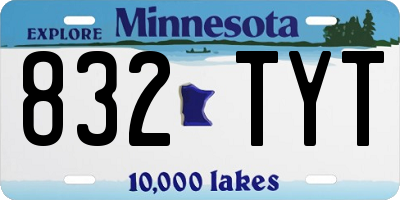 MN license plate 832TYT