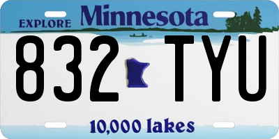 MN license plate 832TYU