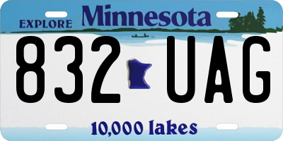 MN license plate 832UAG