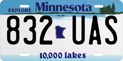 MN license plate 832UAS