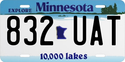 MN license plate 832UAT