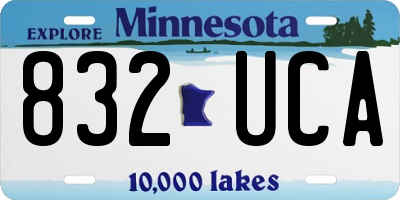 MN license plate 832UCA