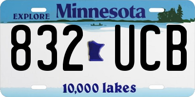 MN license plate 832UCB