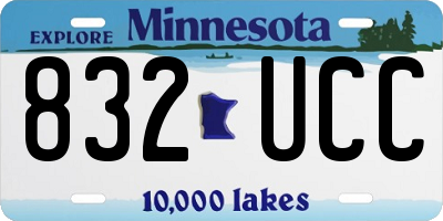 MN license plate 832UCC