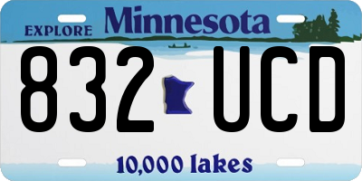 MN license plate 832UCD