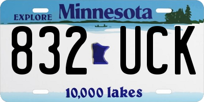 MN license plate 832UCK
