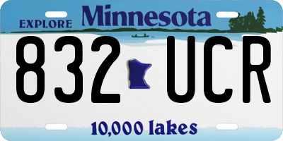 MN license plate 832UCR