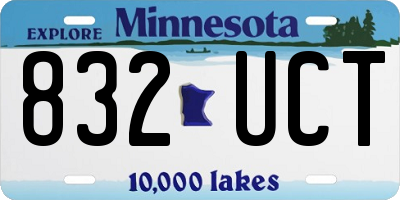 MN license plate 832UCT