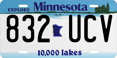 MN license plate 832UCV