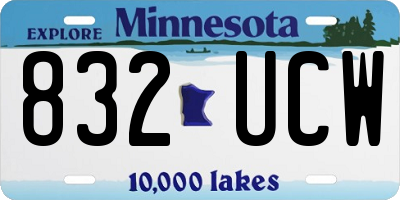 MN license plate 832UCW