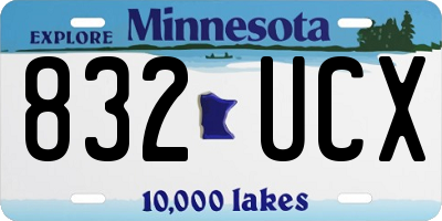 MN license plate 832UCX