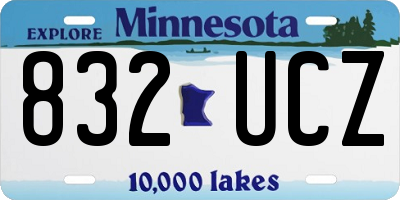 MN license plate 832UCZ