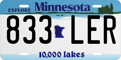 MN license plate 833LER