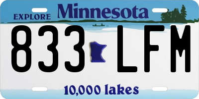 MN license plate 833LFM