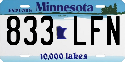 MN license plate 833LFN