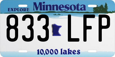 MN license plate 833LFP