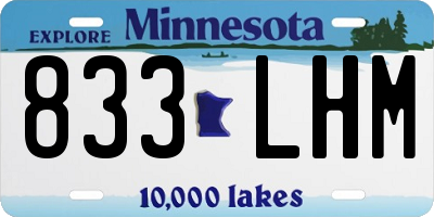 MN license plate 833LHM