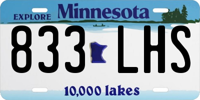 MN license plate 833LHS