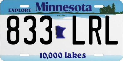 MN license plate 833LRL
