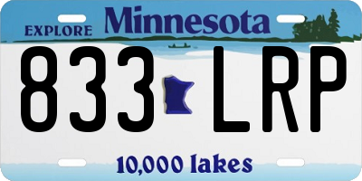 MN license plate 833LRP