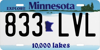 MN license plate 833LVL