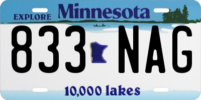 MN license plate 833NAG
