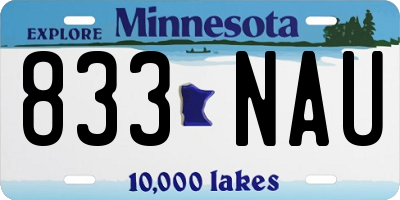 MN license plate 833NAU
