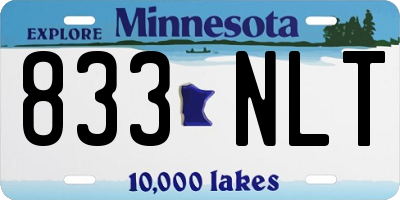 MN license plate 833NLT